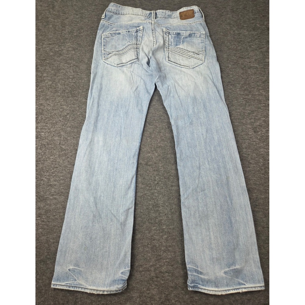 BKE Jeans Men 32R Light Blue Carter Straight Leg Denim Cotton 0110